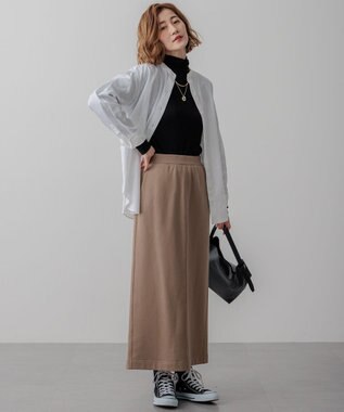 23区 【一部店舗限定/洗える】クリアコットンテリーセットアップ スカート ブラウン系