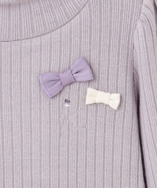 組曲 KIDS 【90-100㎝】ファー トレーナー ライトグレー系