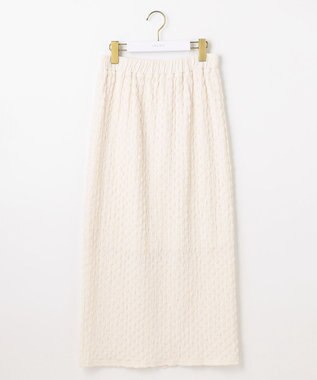 ANY SIS 【洗える】カットジャカードナロー スカート アイボリー