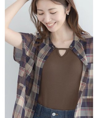 Te chichi 【接触冷感】前後2WAYデザインネックタンクトップ