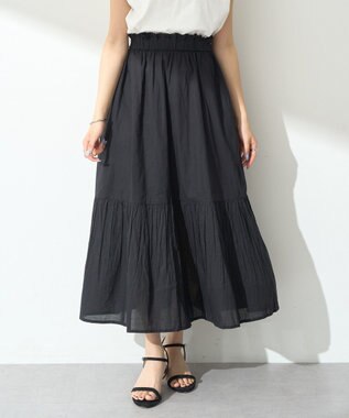 earth music&ecology クリンクルスカート Black