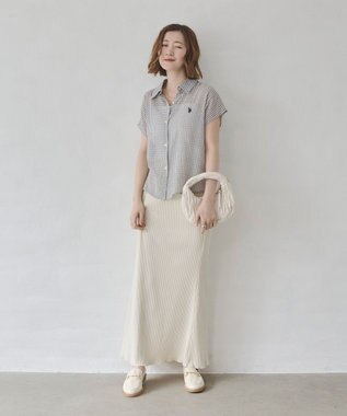 WEGO U.S. POLO ASSN.別注 フレンチスリーブシャツ ホワイト