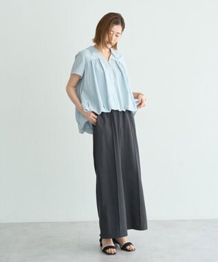 YECCA VECCA 【UVカット】サラサライージーワイドパンツ Light Gray