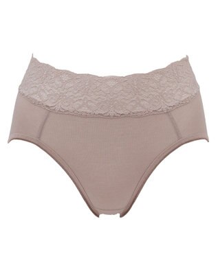 BRADELIS New York 【BRADELIS New York / 育尻・伸びる・綿混・浅め】モモパンツ・ウエストレース#316 ダークグレージュ