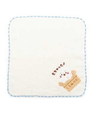 Mother garden しろたん ネット店限定 サガラ刺繍 ミニタオル  《白》 単品