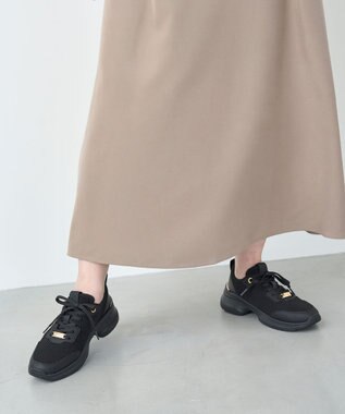 steppi 【VERY掲載 / 撥水 / 洗える】ボリュームソール スニーカー ブラック