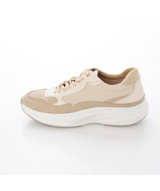 MODE ET JACOMO <MODE ET JACOMO>【軽量】厚底レースアップスニーカー ベージュ