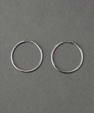 Phoebe 〈金属アレルギー対応〉スキニーラインフープピアス　シルバー　ステンレス