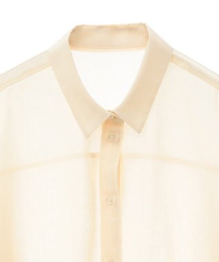 AMERICAN HOLIC シアーボイルレギュラー7分袖シャツ Ecru