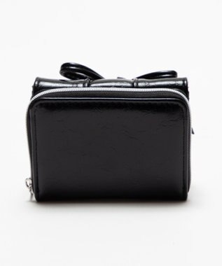 WEGO レースアップリボンウォレット ブラック