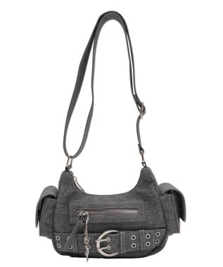 WEGO キラキラチャーム付きベルトショルダー ブラックその他