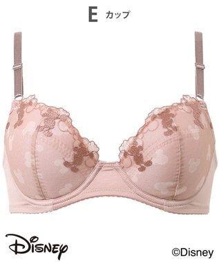 Wing ブラジャー 【ディズニー】 自然なまるみシルエット ソフトなつけごこち 【ナチュラルアップブラ】 ミッキーマウス KB2063 ウイング／ワコール