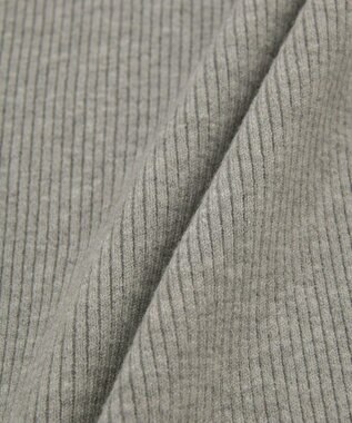 Green Parks チクチクしないリブタートルニットプルオーバー Gray Mixture