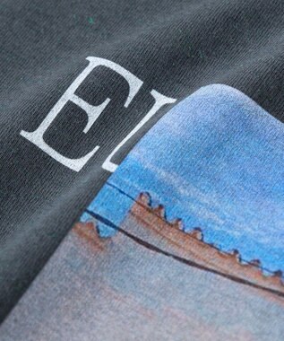 CRAFT STANDARD BOUTIQUE ラメ天竺フォトプリントTEE Charcoal Gray