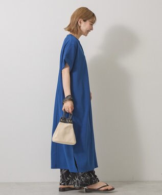 AMERICAN HOLIC ジョーゼット半袖タックワンピース Blue