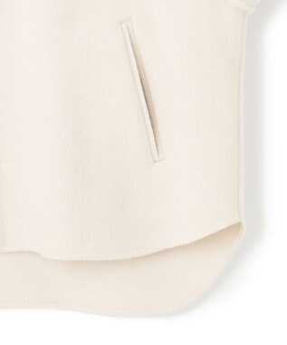 23区 L ウールライトリバー ノーカラー ショートコート ベージュ系