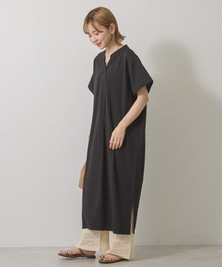 AMERICAN HOLIC ジョーゼット半袖タックワンピース Black