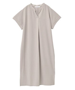 AMERICAN HOLIC ジョーゼット半袖タックワンピース Beige