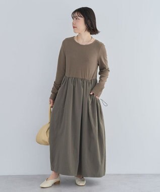 Green Parks ・ＳＵＧＡＲ　ＳＰＯＯＮ　コクーンハイブリットワンピー Gray Beige