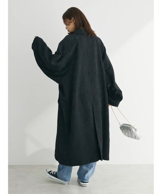 Green Parks ・ＥＬＥＮＣＡＲＥ　ＤＵＥ　ジャカードステンカラーコート Black