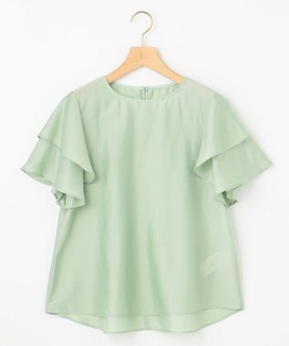 組曲 S カールマイヤーフリル ブラウス グラスグリーン系