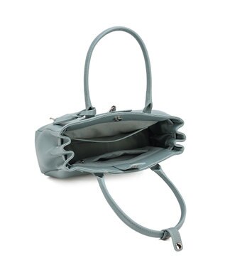 style code 【PADMA/パドマ】 キーチャーム付 本革ベルトデザインハンドバッグ サックス