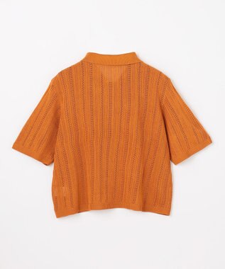 ANY レーシーポロカーデ オレンジ