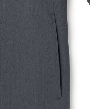 JOSEPH HOMME 【洗えるWOOLセットアップ】ウーステッドバラシャ　ノーカラージャケット ライトグレー系