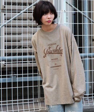 WEGO 【ユニセックス着用ITEM】スノーダイグラフィックT（LS） ベージュ