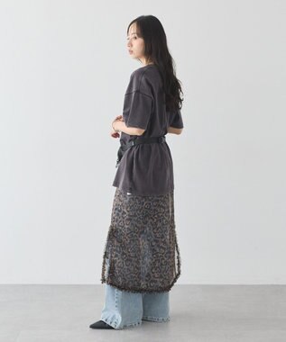 earth music&ecology レイヤードスカート(Long) Leopard
