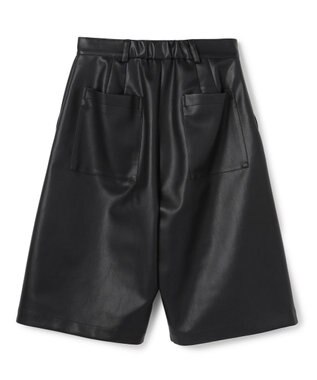 uncrave フェイクレザー バミューダパンツ ブラック