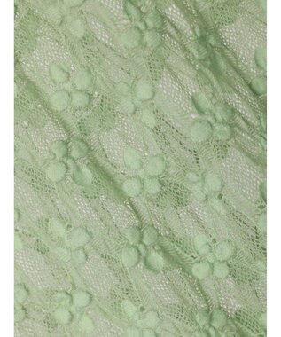 earth music&ecology ハイネックシアーフラワーインナー Mint Green