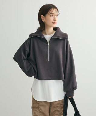 Green Parks ・ＥＬＥＮＣＡＲＥ　ＤＵＥ　スエードポンチハーフＺＩＰ Charcoal Gray