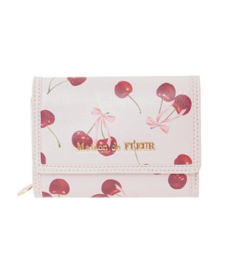 Maison de FLEUR チェリー柄ウォレット Pink