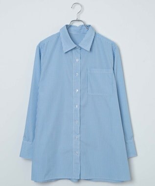 WEGO カラールーズシャツ ブルーストライプ