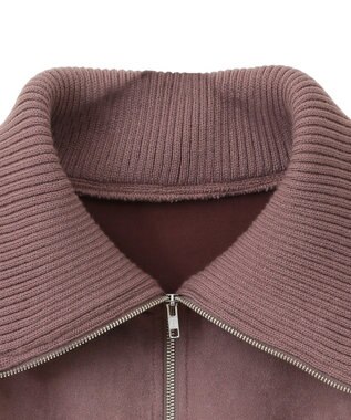 Green Parks ・ＥＬＥＮＣＡＲＥ　ＤＵＥ　スエードポンチハーフＺＩＰ Pink