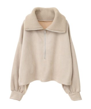 Green Parks ・ＥＬＥＮＣＡＲＥ　ＤＵＥ　スエードポンチハーフＺＩＰ Ivory