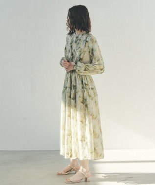 YECCA VECCA ぼかしフラワー柄ワンピース Yellow