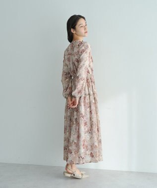 YECCA VECCA ぼかしフラワー柄ワンピース Yellow