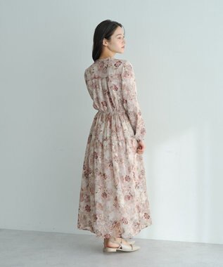 YECCA VECCA ぼかしフラワー柄ワンピース Yellow