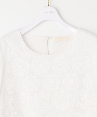 ANY SIS 【洗える】レイヤードレース ブラウス オフ