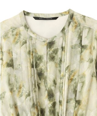 YECCA VECCA ぼかしフラワー柄ワンピース Yellow