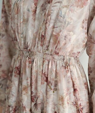 YECCA VECCA ぼかしフラワー柄ワンピース Yellow