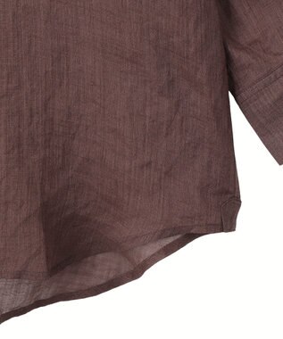 YECCA VECCA 3wayシアーリネンシャツ Brown
