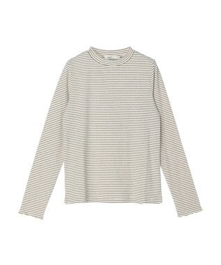 earth music&ecology マイクロボーダーリブプルオーバー Off White