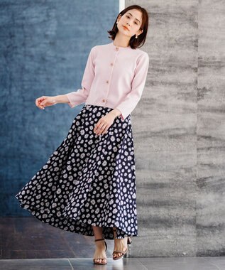 組曲 L 【組曲×setsuko sagittaire】ストレッチプリントスカート ブラック系6