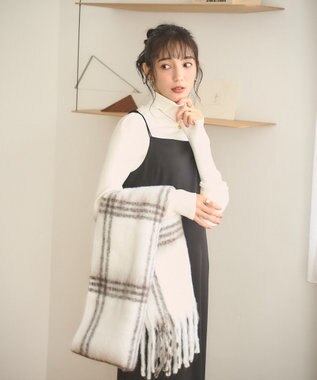 WEGO 【手洗い可】タートルネックニット ホワイト