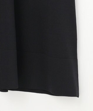 組曲 L 【先行予約】クリアストレッチスキッパーニット ワンピース ブラック系