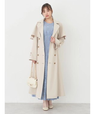 earth music&ecology ２ＷＡＹケープトレンチコート Light Beige