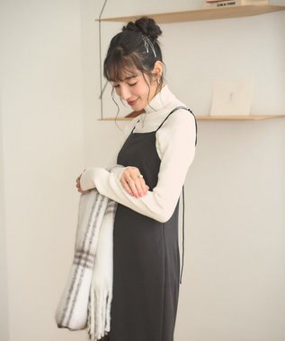 WEGO 【手洗い可】タートルネックニット ホワイト